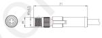 M5 Straight Male Overmolded Plug Connector 3\4pin Black 20A Solder IP67
