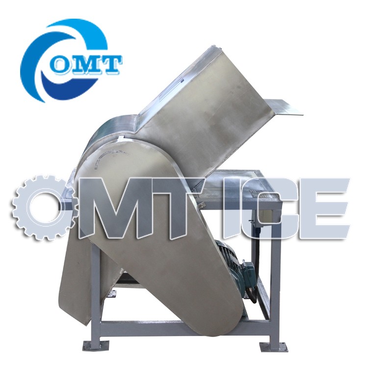 Electric Stainless Steel Ice Crushing Machine for Round Ice Block 10-100ton/24hrs Performance