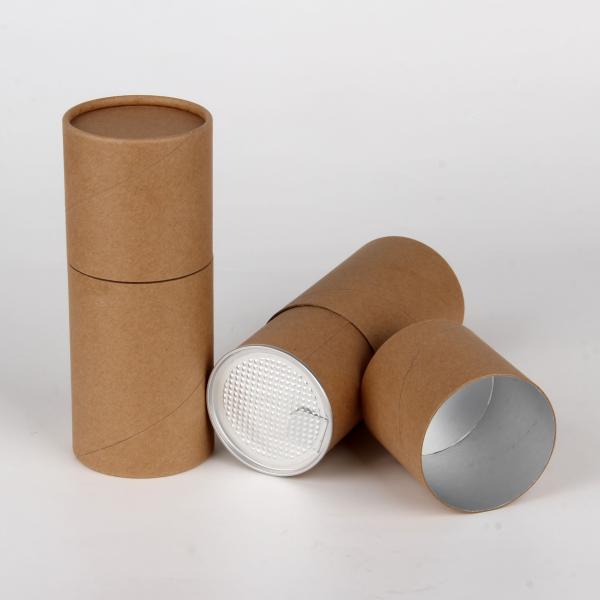 Buy cheap Food Package Cardboard Cylinder Container Tea Packaging Use No Printing Brown from wholesalers