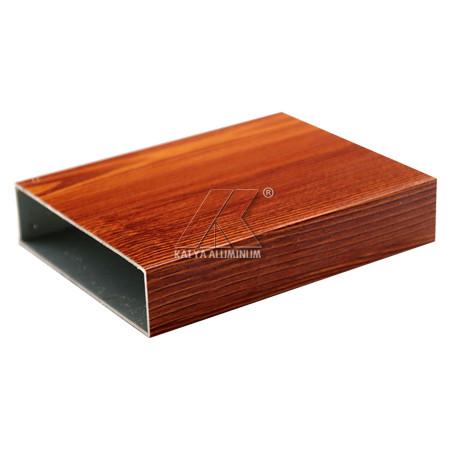 Buy cheap Bright Wood Grain Aluminium Tube Profiles Rectangular 6000 Series T5 Temper from wholesalers