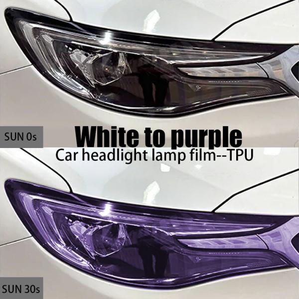 Buy cheap TPU Car Lamp Film Self Healing Protective White To Purple Color 0.3*15m from wholesalers