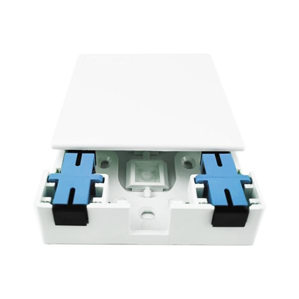 Buy cheap Gray 2 Cores UPC Plastic Fiber Optic Faceplate Socket Panel for Indoor FTTH Network from wholesalers