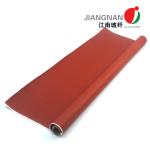 Red 0.4mm High Temp Fiberglass Fire Curtain Fabric Cloth For Building Fire