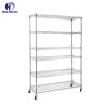Buy cheap Rack Black Metal Wire Shelving 5 Shelf Wire Rack With Wheels 12 X 30 48x18x72 from wholesalers