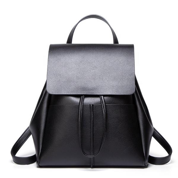 Buy cheap Latest Hot Drop Shipping Women Classic Casual Students Custom Logo Leather Backpack Bag from wholesalers