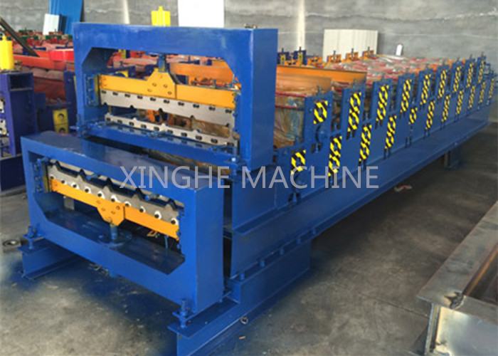 Aluminum Metal Roofing Sheet Making Machine , Steel Tile Forming Machine