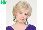 Grace Women Gold Color Short Synthetic Wigs 8'' African American Full Heat