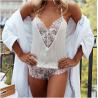 Buy cheap Deep V Sexy Sling Lace Sexy Bodysuit Lingerie Sleeping Dress Ice Silk Sleepwear from wholesalers