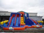 Outdoor Giant Double Track Inflatable Bouncer Water Slide Water Park