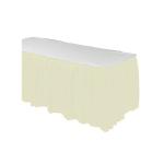 KINSHUN Ivory Disposable Waterproof Table Skirt Plastic Party Table Skirt