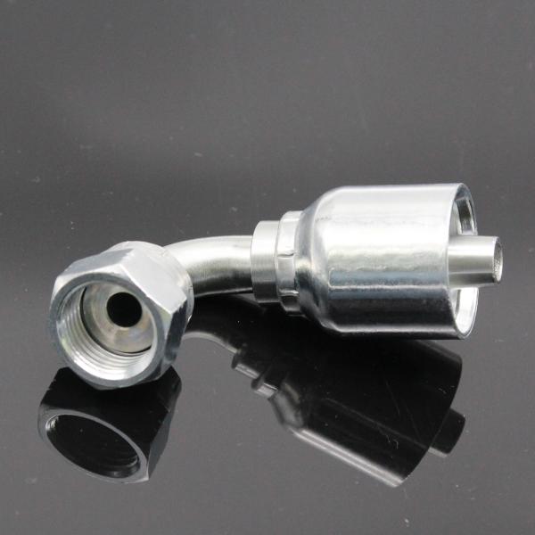Buy cheap Silver Color Stainless Steel BSP Hydraulic Fittings Female Orfs Swivel 45 Elbow from wholesalers