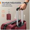 Buy cheap Luggage Sets Expandable PC+ABS Durable Suitcase Double Wheels TSA Lock 3pcs Red Wine from wholesalers