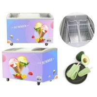 Buy cheap Ice Cream Island Freezer Commercial Chest Freezer Sliding Glass Doors product