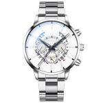 43mm Quartz Stainless Steel Watch 3ATM Two Tone Quartz Watch Multi Functional
