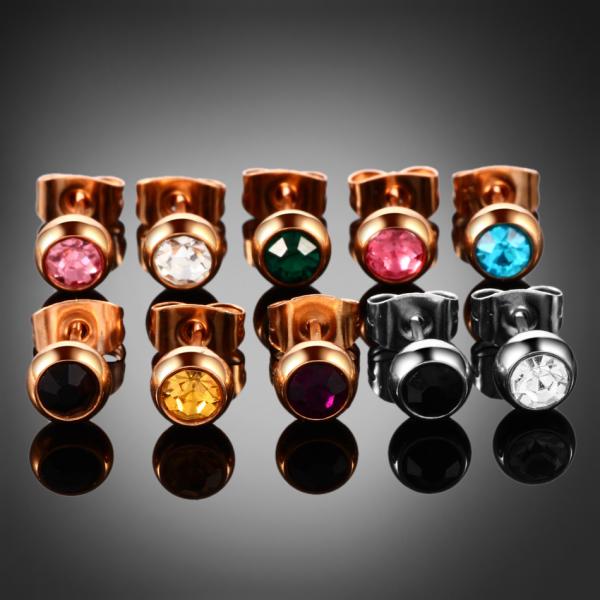 Buy cheap Stainless Steel Stud Earring For Women Man Snow Gold And Silver Color Lover's Engagement Jewelry Drop Shipping from wholesalers