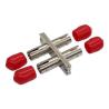 Buy cheap Fiber Optic ST Adapter Low Insertion Loss Duplex Metal Adapter With Yellow Cap from wholesalers