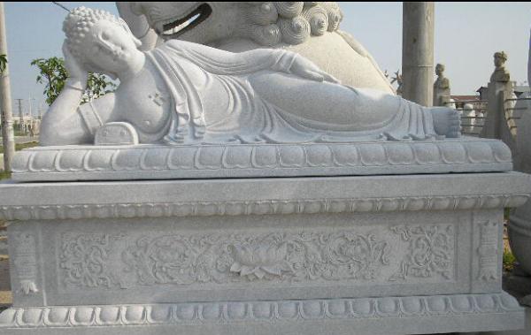 Buy cheap Chinese White Reclining Carving Figure Buddha Sculpture from wholesalers