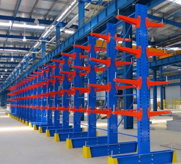 Buy cheap Powder Coated Double Side Cantilever Storage Rack Customized For Warehouse from wholesalers