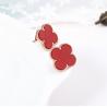 Buy cheap Four-leaf clover shape Acrylic stainless steel earrings Titanium steel hypoallergenic color earrings from wholesalers