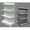 Buy cheap White / Gray Supermarket Display Shelving 100KGS 900mm Double - sided from wholesalers
