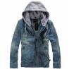 Buy cheap Winter Denim Jean Hooded Anorak Jacket 100% Heavy Cotton Zipper Front from wholesalers