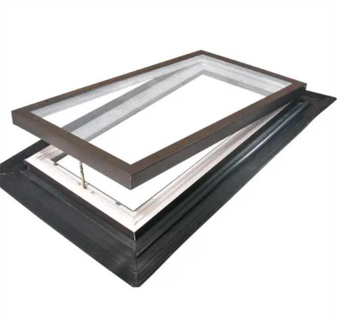 Customized Flat Roof Aluminum Skylight Insulating Glass for Horizontal Opening Pattern