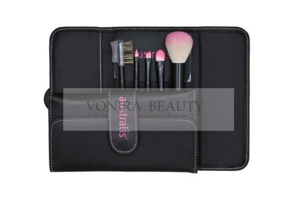 Girlish 5PCS Cosmetic Gift Face Makeup Brush Set With Pink Hair Mini Travel
