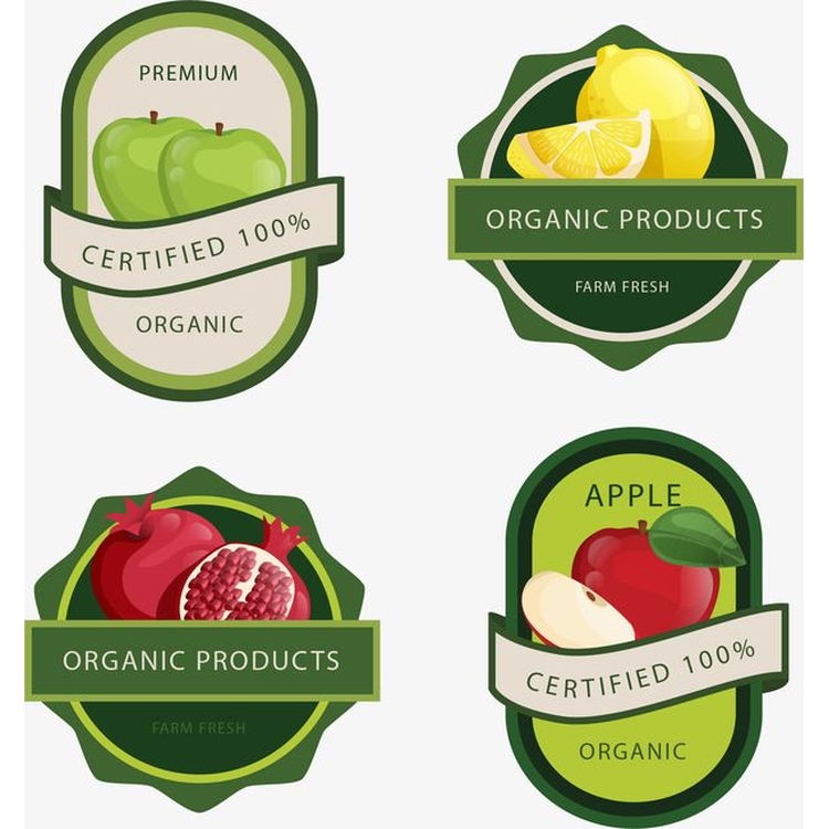 Customized Packaging Food Fruit Vegetable Label Waterproof Adhesive