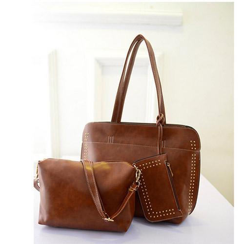 Buy cheap Retro Vintage Women's Handbag high quality 3 in 1 set bolso from wholesalers