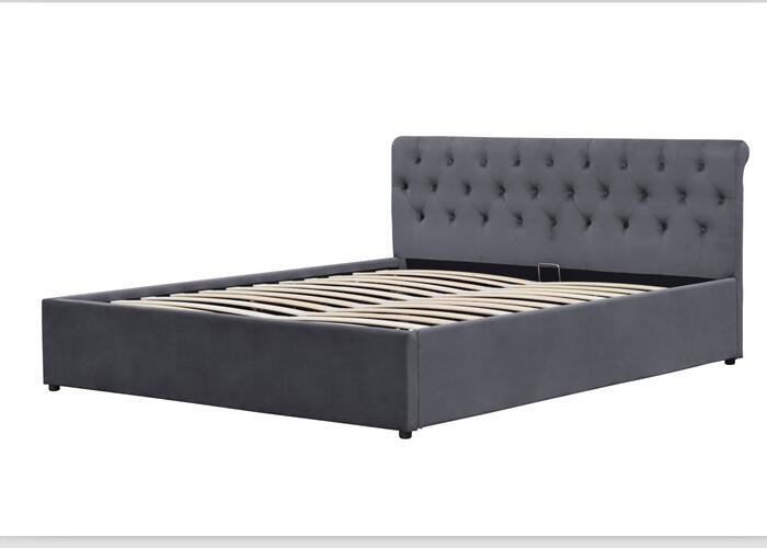 Plywood Upholstered Tufted Storage Bed