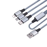 Buy cheap Multi 3 In One Usb Charging Cable Nylon Braided Multi Colored With Micro product