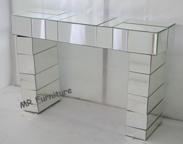 Buy cheap Fashionable Mirrored Console Table For Living Room 4mm Glass Beveled Mirror from wholesalers