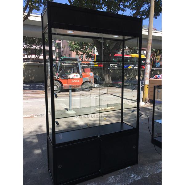 Buy cheap 4PCS Shelves Store Glass Display Case 1000*400mm Powder Coated from wholesalers
