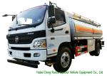 FOTON 8000L Road Liquid Tank Truck For Petroleum Oil Transport With PTO Oil Pump