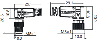 IP67 M8 Connector Harness Double End Precast Wire Harness Male/Female Bend 3P Anti-Slag 10m