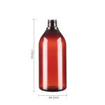 400ML Amber Plastic Pump Bottles For Shampoo High End Healthy Material