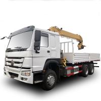 Buy cheap Howo Sino 6x4 Cargo Crane Truck / 10 Ton Telescopic Boom Truck Mounted Crane product