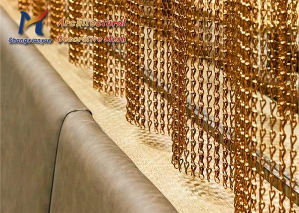 Buy cheap Ceiling Undulated Industrial Chain Curtains 2.0mm Heavy Metal Chain Link from wholesalers