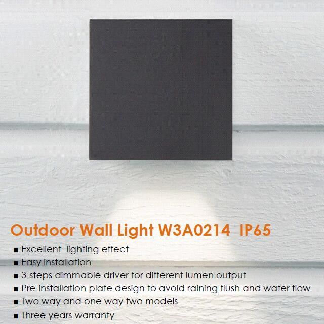 3 Steps Dimmable Outdoor LED Wall Lights 6 Watt 100 - 240V With Dimming