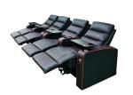 Black Adjustable Footrest Padded Recliner Seat For Living Room
