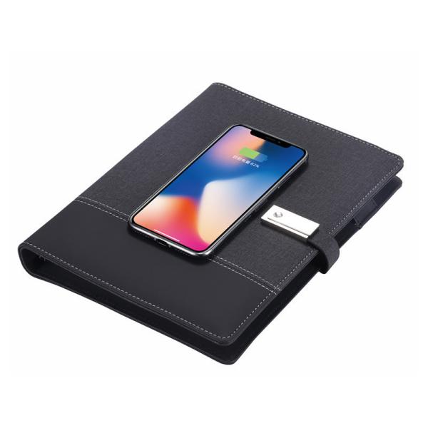 Buy cheap 8000mah Personalized Travel Wireless Charging Power Bank with Imitation Leather Cover from wholesalers