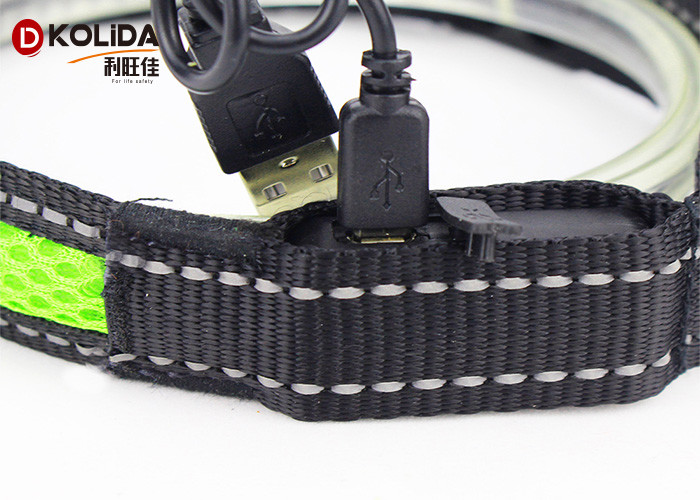 Nylon USB Rechargeable LED Dog Collar , Night Safety Flash Cat Dog Collar