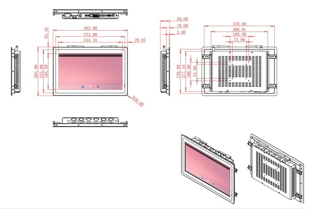 15.6-Inch Slim Android Display for Factory Dashboards and Automation Systems