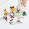 Buy cheap Christmas Enamel Pin Badges Engraved Metal Name Badge Gifts For Kids from wholesalers