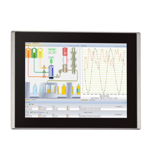 Buy cheap Windows 11 Fanless Industrial Panel PC Touch Screen 12.1" 500nits Front IP65 from wholesalers