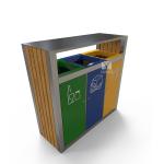 36L Outdoor Wooden Trash Can