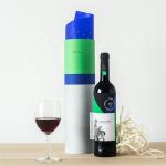 CMYK Wine Bottle Presentation Box , Cylinder Cardboard Wine Boxes