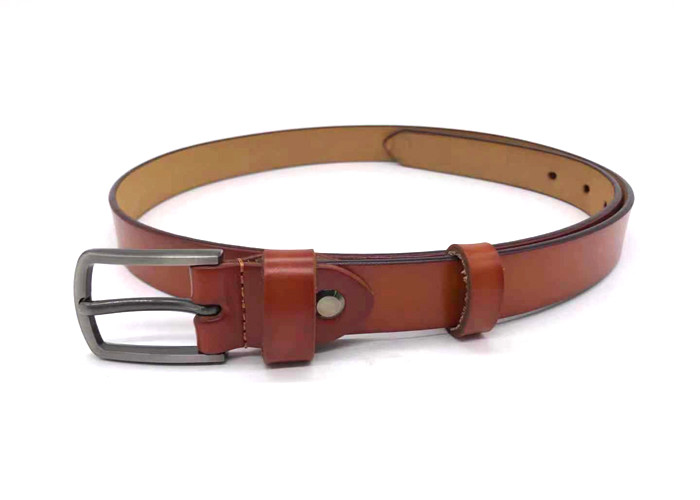 130cm Cow Hide Leather Belt For Women With Alloy Pin Buckle