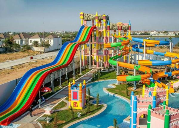 Buy cheap Customize High Speed Long Fiberglass Water Slide Outdoor Play Equipment from wholesalers