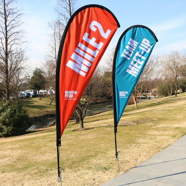 Buy cheap 50x200cm Teardrop Outdoor Banner Flags Heat Transfer Printing from wholesalers